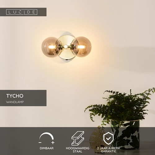 Lucide TYCHO - Wandlamp - 2xG9 - Mat Goud / Messing - USP